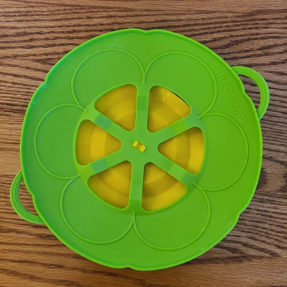 Kochblume TWO Silicone Bowl Pot Lid Covers Spill Stopper Cooking Tool Flower